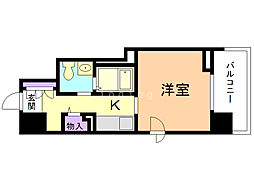 レジディア南一条 1Kの間取図画像