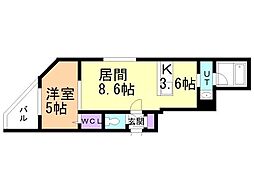 札幌市中央区北七条西11丁目マンション 1LDKの間取図画像