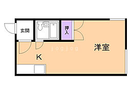 シティハイツ1315 1DKの間取図画像