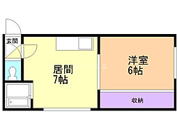 コーポエイト 1DKの間取図画像