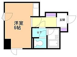 ライオンズシティ南3条 ワンルームの間取図画像