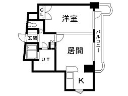 ショパンシャトー 1LDKの間取図画像