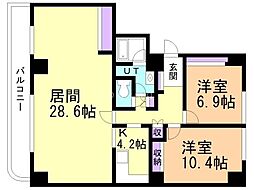 ビッグウイン915 2LDKの間取図画像