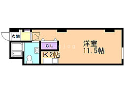 ロムペリィビル 1Kの間取図画像