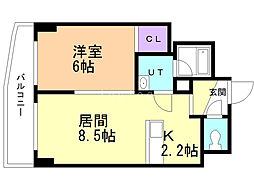 サンティパープ 1LDKの間取図画像
