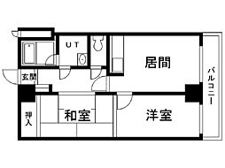 ロジェ札幌25 2DKの間取図画像