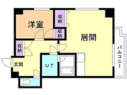 メゾンホクシン南10条 1LDKの間取図画像