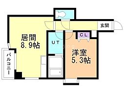 戸佐ビル 1LDKの間取図画像