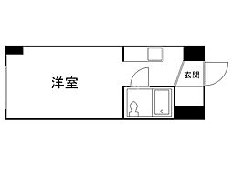 アルファ大通西17ビル ワンルームの間取図画像