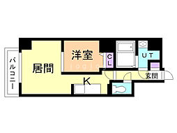 プライムアーバン札幌医大前 1LDKの間取図画像