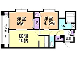 ダイアパレス植物園通 2LDKの間取図画像