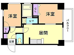 メゾン・ド・ヴィレ桑園 2LDKの間取図画像