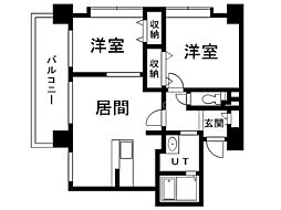ロイスガーデン山鼻 2LDKの間取図画像