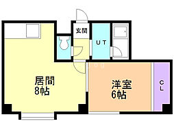 ペントルージュ 1LDKの間取図画像