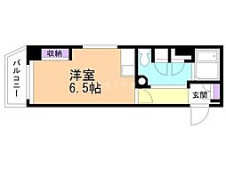 パシフィック南2条 ワンルームの間取図画像