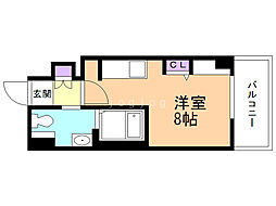 パシフィックタワー札幌 ワンルームの間取図画像