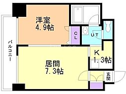 ケージーコートミナミ7 1LDKの間取図画像