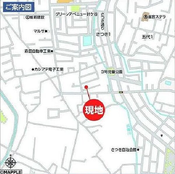 地図を拡大表示