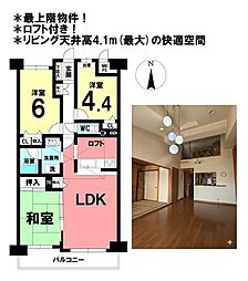 ライオンズマンション緑丘通り 3LDKの間取図画像
