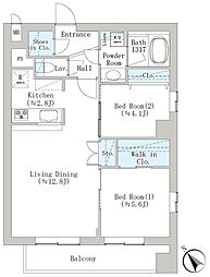 Breeze横浜公園 2LDKの間取図画像