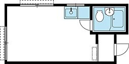 フジハイツ ワンルームの間取図画像