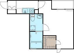 カーサ・コリーナ 1階1Kの間取り