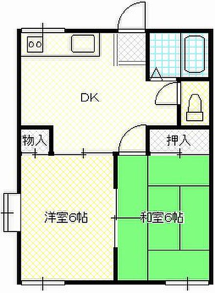 メゾンリバーサイド 105｜埼玉県東松山市山崎町(賃貸アパート2DK・1階・38.80㎡)の写真 その2