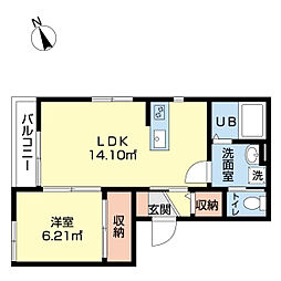 ソーラ 1LDKの間取図画像