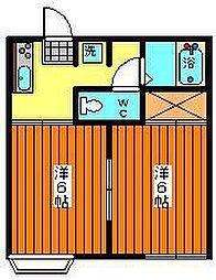 タウニイ松崎 2Kの間取図画像