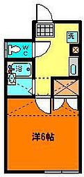 メゾンフローラ 1Kの間取図画像