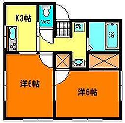 セジュールアイ 2Kの間取図画像