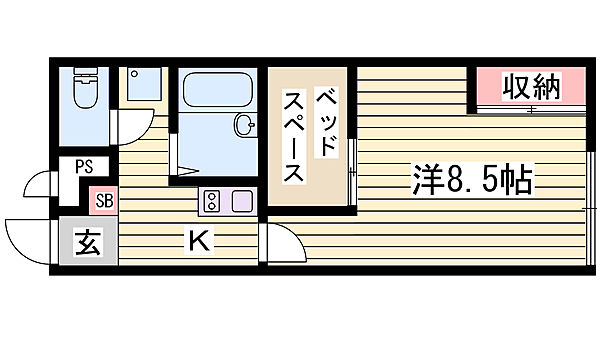 レオパレスＴ’ｓ－ＣＯＡＴ 204｜兵庫県姫路市上手野(賃貸アパート1K・2階・23.18㎡)の写真 その2