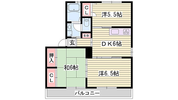 アンナプルナI ｜兵庫県姫路市新在家本町2丁目(賃貸アパート3DK・2階・54.07㎡)の写真 その2