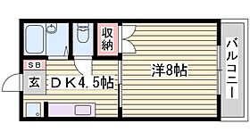 サンコーポ車崎  ｜ 兵庫県姫路市南車崎1丁目（賃貸アパート1DK・1階・25.06㎡） その2