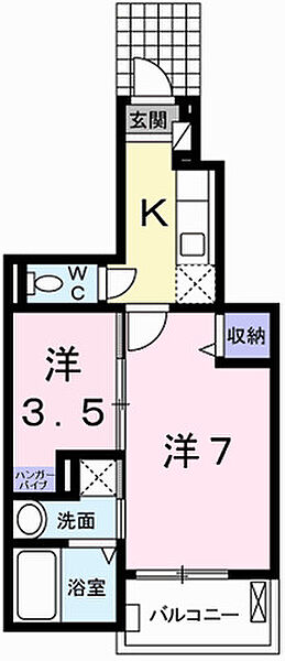 エスペランサIII ｜兵庫県神崎郡福崎町福田(賃貸アパート1SK・1階・31.65㎡)の写真 その2