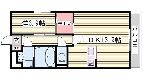 伸輝 ｜兵庫県姫路市忍町(賃貸マンション1LDK・1階・43.25㎡)の写真 その2