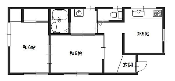 飾磨区阿成戸建 ｜兵庫県姫路市飾磨区阿成(賃貸一戸建2DK・1階・43.47㎡)の写真 その2