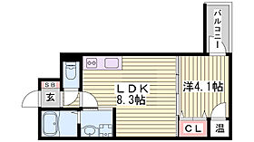 URBAN　SEA  ｜ 兵庫県姫路市国府寺町（賃貸アパート1LDK・3階・30.14㎡） その2