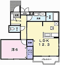 モーニンググローリーII  ｜ 兵庫県姫路市大津区平松字屋敷413番地1（賃貸アパート1LDK・1階・47.05㎡） その2