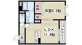 カルムリー福崎Ｃ  ｜ 兵庫県神崎郡福崎町福田（賃貸マンション1LDK・2階・42.10㎡） その2