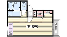 メゾンルークB  ｜ 兵庫県姫路市大塩町宮前（賃貸アパート1R・2階・25.26㎡） その1