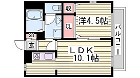 メゾンフリューゲルB棟  ｜ 兵庫県姫路市四郷町見野（賃貸アパート1LDK・2階・38.50㎡） その2