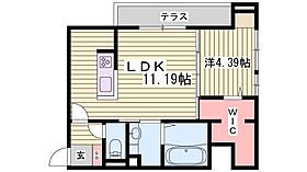 ボナールゲート  ｜ 兵庫県姫路市安田4丁目（賃貸アパート1LDK・1階・40.38㎡） その2