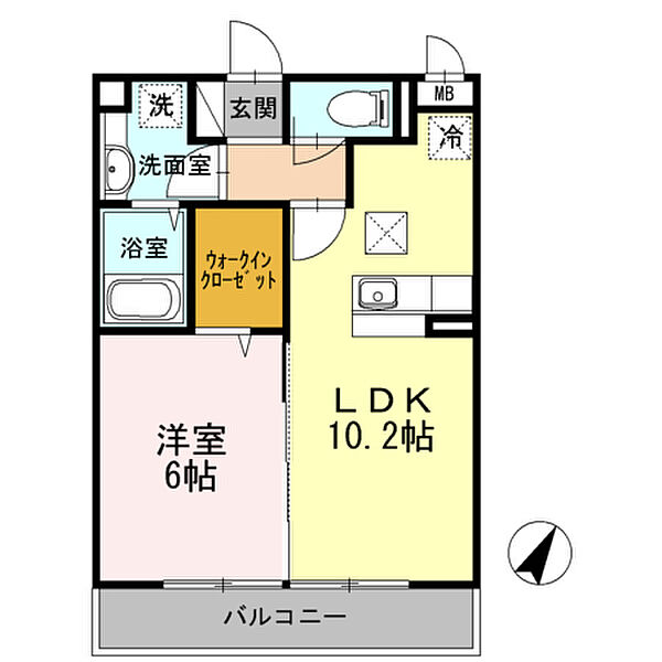 神奈川県大和市南林間2丁目(賃貸アパート1LDK・1階・40.07㎡)の写真 その2