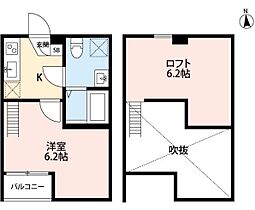 神奈川県相模原市南区相武台1丁目（賃貸アパート1K・2階・20.30㎡） その2