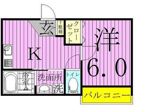 センターパーク北小金 104｜千葉県松戸市小金(賃貸アパート1K・1階・23.43㎡)の写真 その2