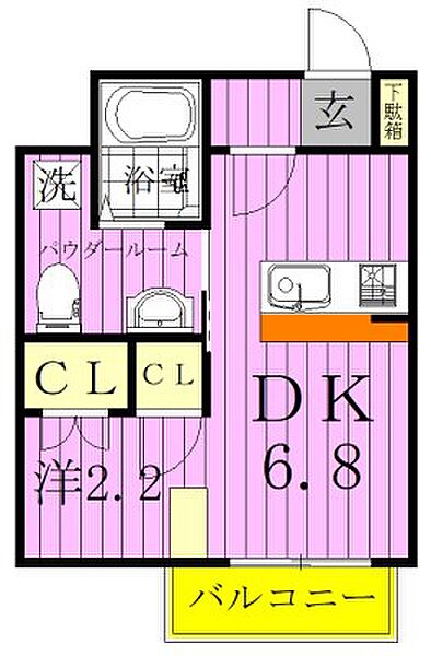 コンフォール　アイ 103｜千葉県松戸市栗山(賃貸アパート1DK・1階・24.00㎡)の写真 その2