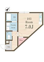 レジデンス新松戸 203 ｜ 千葉県松戸市二ツ木127-1（賃貸アパート1R・2階・22.57㎡） その2