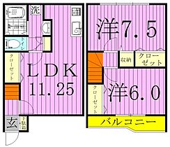 シャルム・I 005 ｜ 千葉県松戸市五香西３丁目9-5（賃貸アパート2LDK・2階・57.96㎡） その2