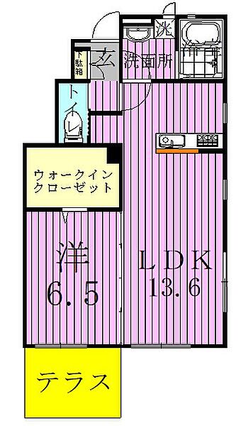 サニーテラス 101｜千葉県松戸市新松戸３丁目(賃貸アパート1LDK・1階・46.63㎡)の写真 その2